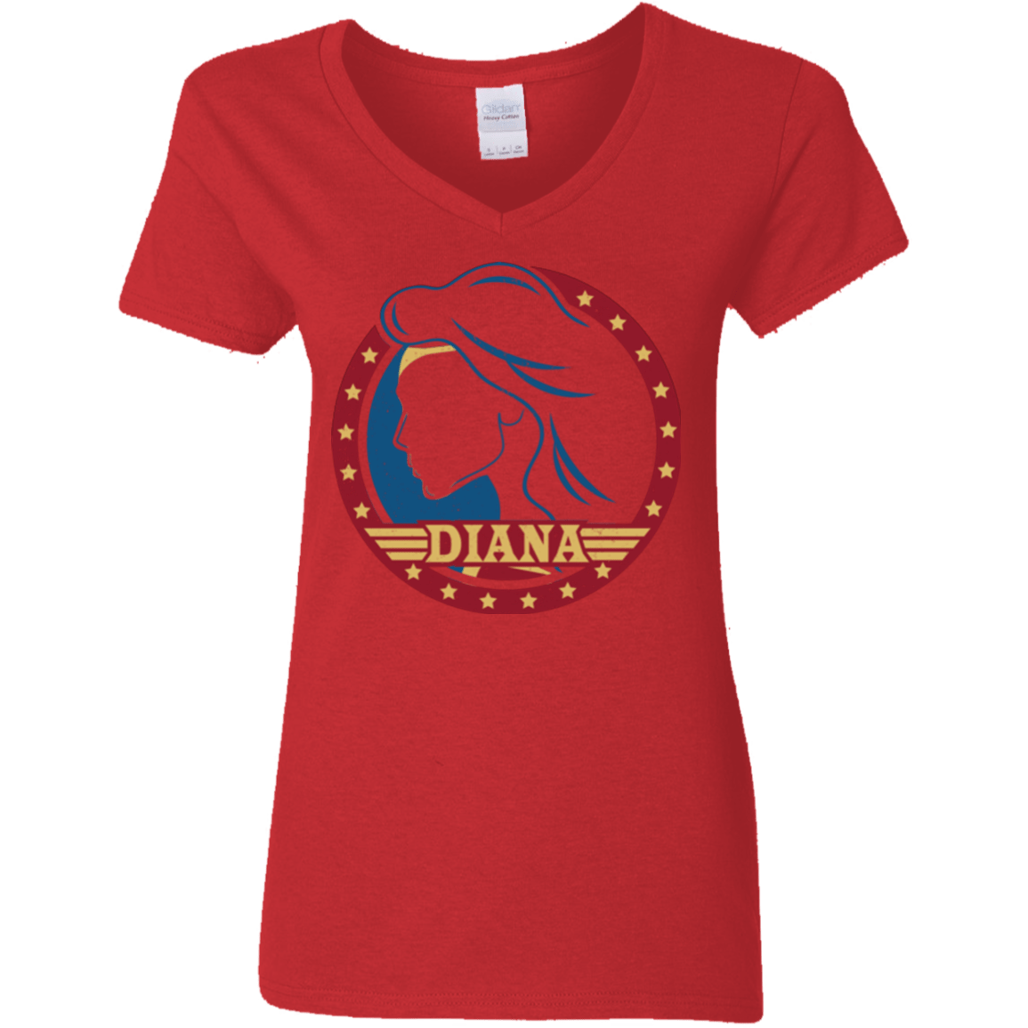 T-Shirts Red / S Diana Women's V-Neck T-Shirt