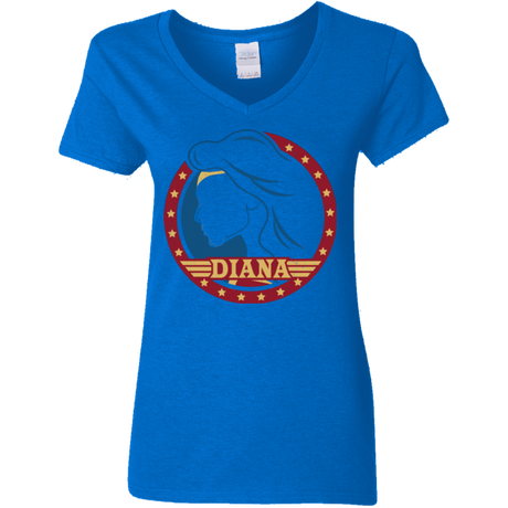 T-Shirts Royal / S Diana Women's V-Neck T-Shirt