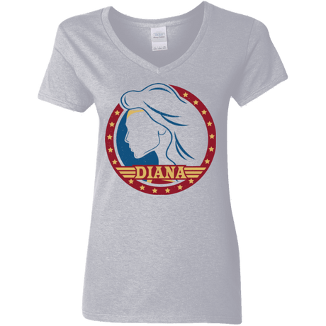 T-Shirts Sport Grey / S Diana Women's V-Neck T-Shirt