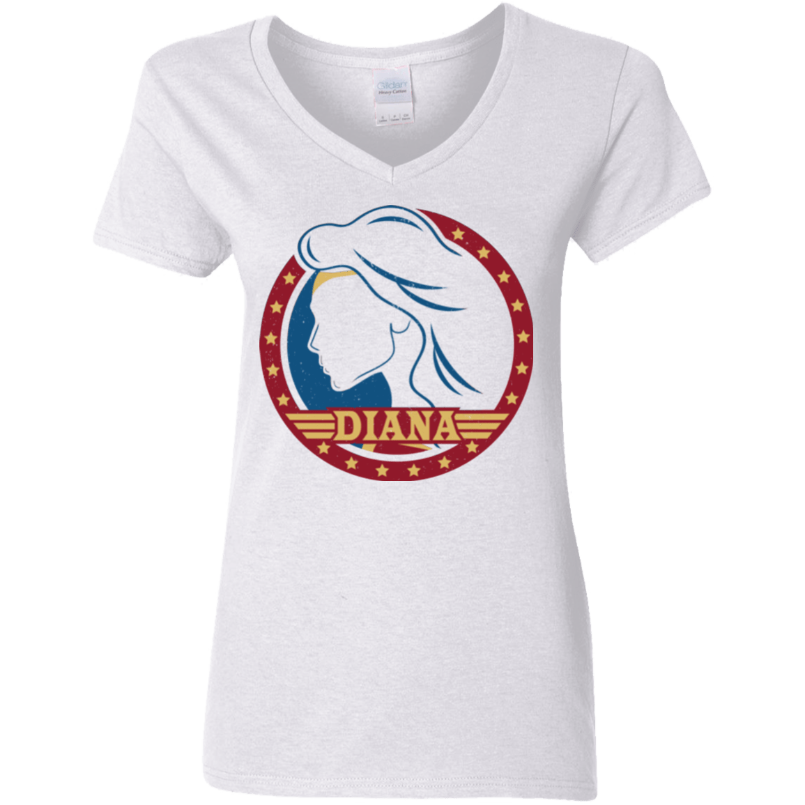 T-Shirts White / S Diana Women's V-Neck T-Shirt