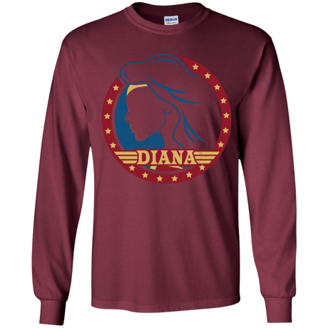 T-Shirts Maroon / YS Diana Youth Long Sleeve T-Shirt
