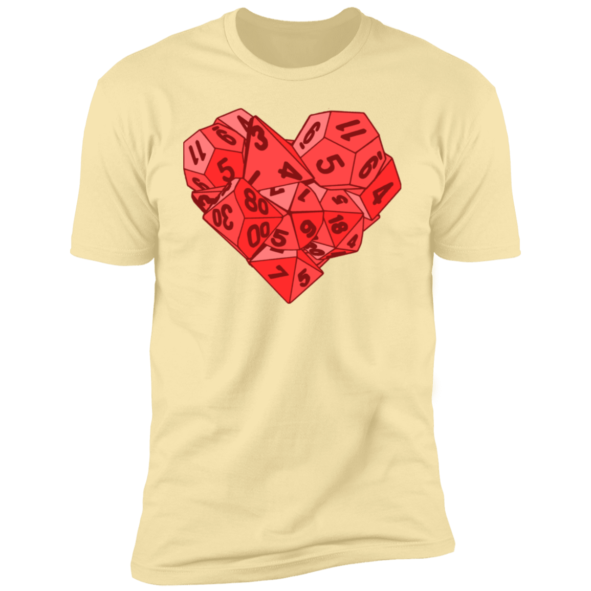 T-Shirts Banana Cream / S Dice Heart Men's Premium T-Shirt