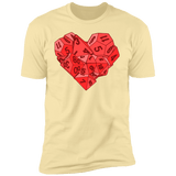 T-Shirts Banana Cream / S Dice Heart Men's Premium T-Shirt