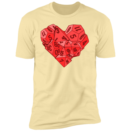 T-Shirts Banana Cream / S Dice Heart Men's Premium T-Shirt