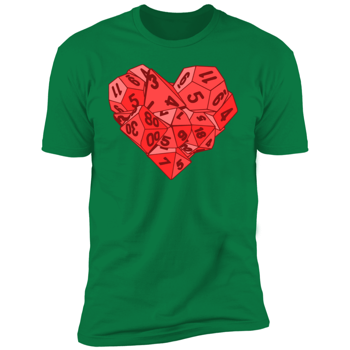 T-Shirts Kelly Green / S Dice Heart Men's Premium T-Shirt