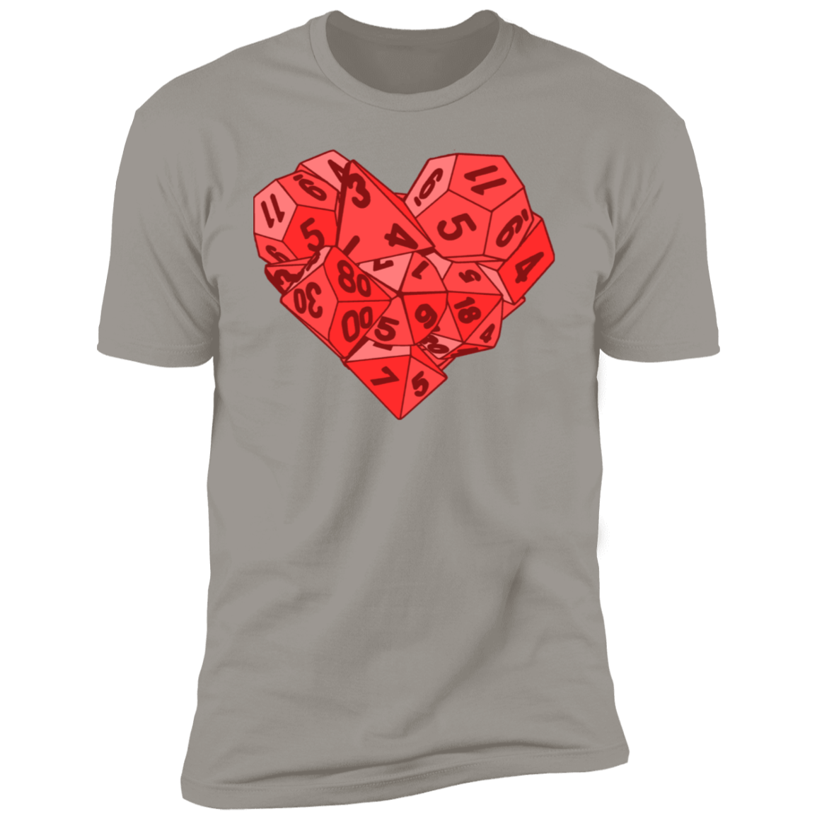 T-Shirts Light Grey / S Dice Heart Men's Premium T-Shirt