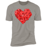 T-Shirts Light Grey / S Dice Heart Men's Premium T-Shirt