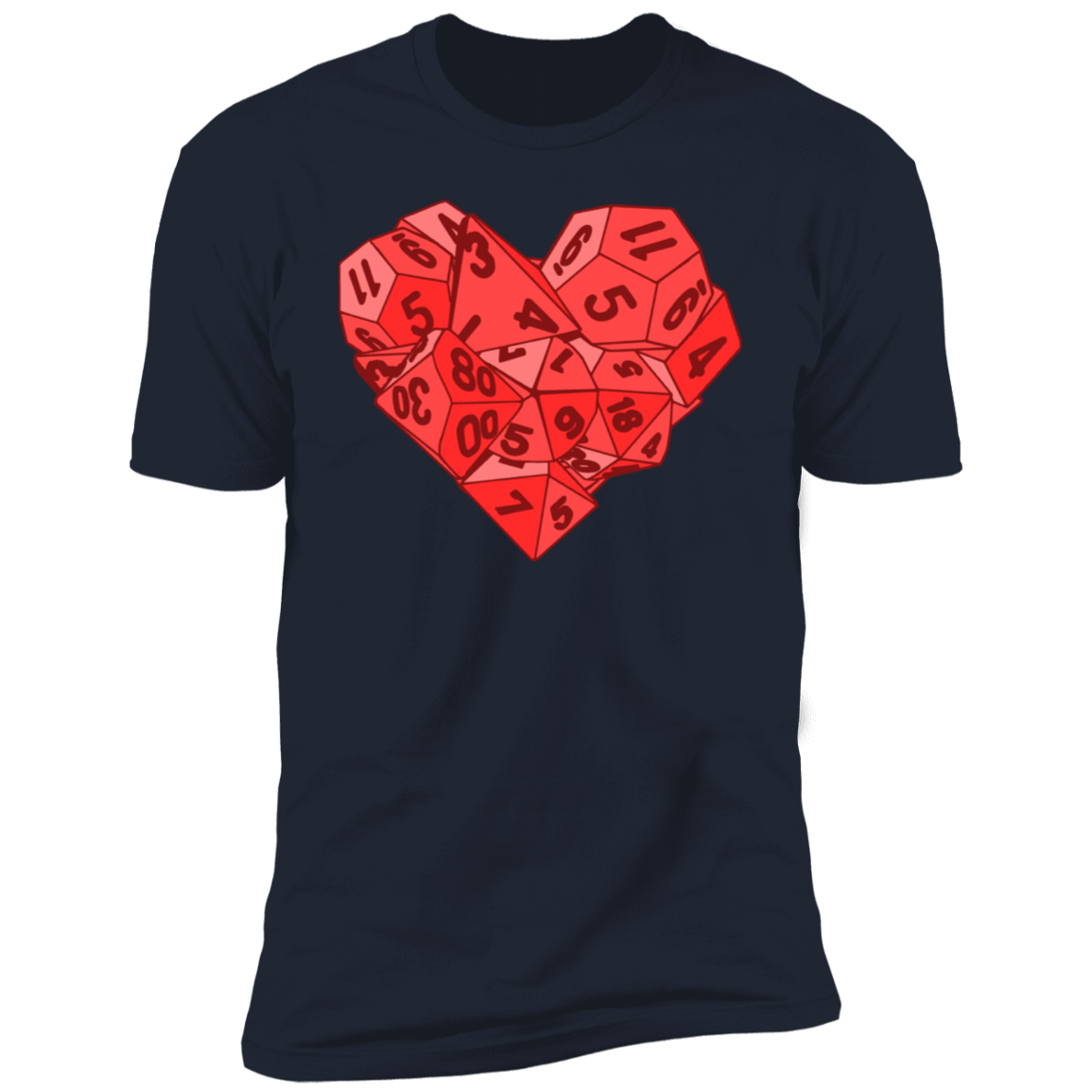 T-Shirts Midnight Navy / S Dice Heart Men's Premium T-Shirt
