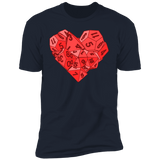 T-Shirts Midnight Navy / S Dice Heart Men's Premium T-Shirt