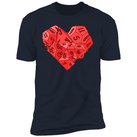T-Shirts Midnight Navy / S Dice Heart Men's Premium T-Shirt