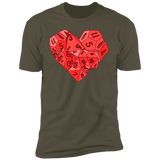 T-Shirts Military Green / S Dice Heart Men's Premium T-Shirt