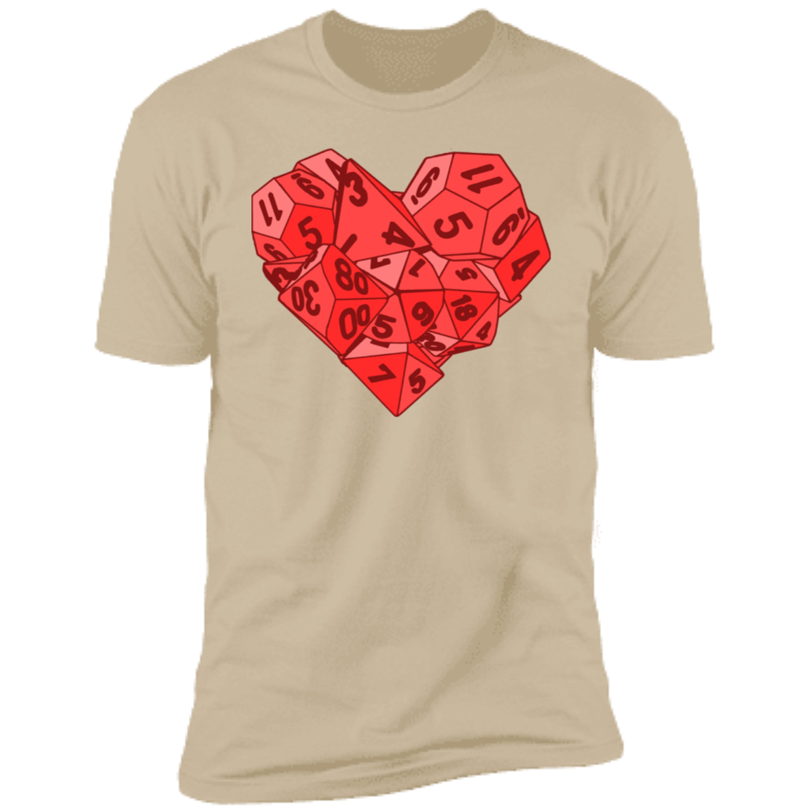 T-Shirts Sand / S Dice Heart Men's Premium T-Shirt