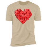 T-Shirts Sand / S Dice Heart Men's Premium T-Shirt