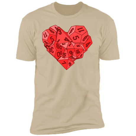 T-Shirts Sand / S Dice Heart Men's Premium T-Shirt
