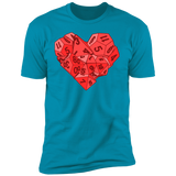 T-Shirts Turquoise / S Dice Heart Men's Premium T-Shirt