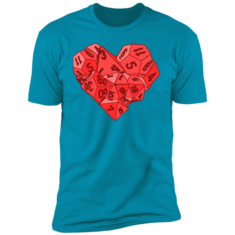 T-Shirts Turquoise / S Dice Heart Men's Premium T-Shirt