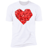 T-Shirts White / S Dice Heart Men's Premium T-Shirt
