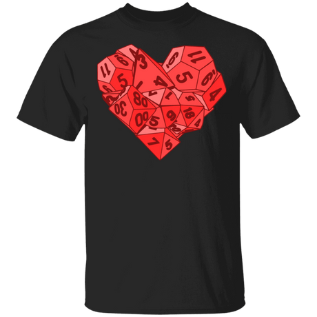 T-Shirts Black / S Dice Heart T-Shirt