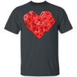 T-Shirts Dark Heather / S Dice Heart T-Shirt