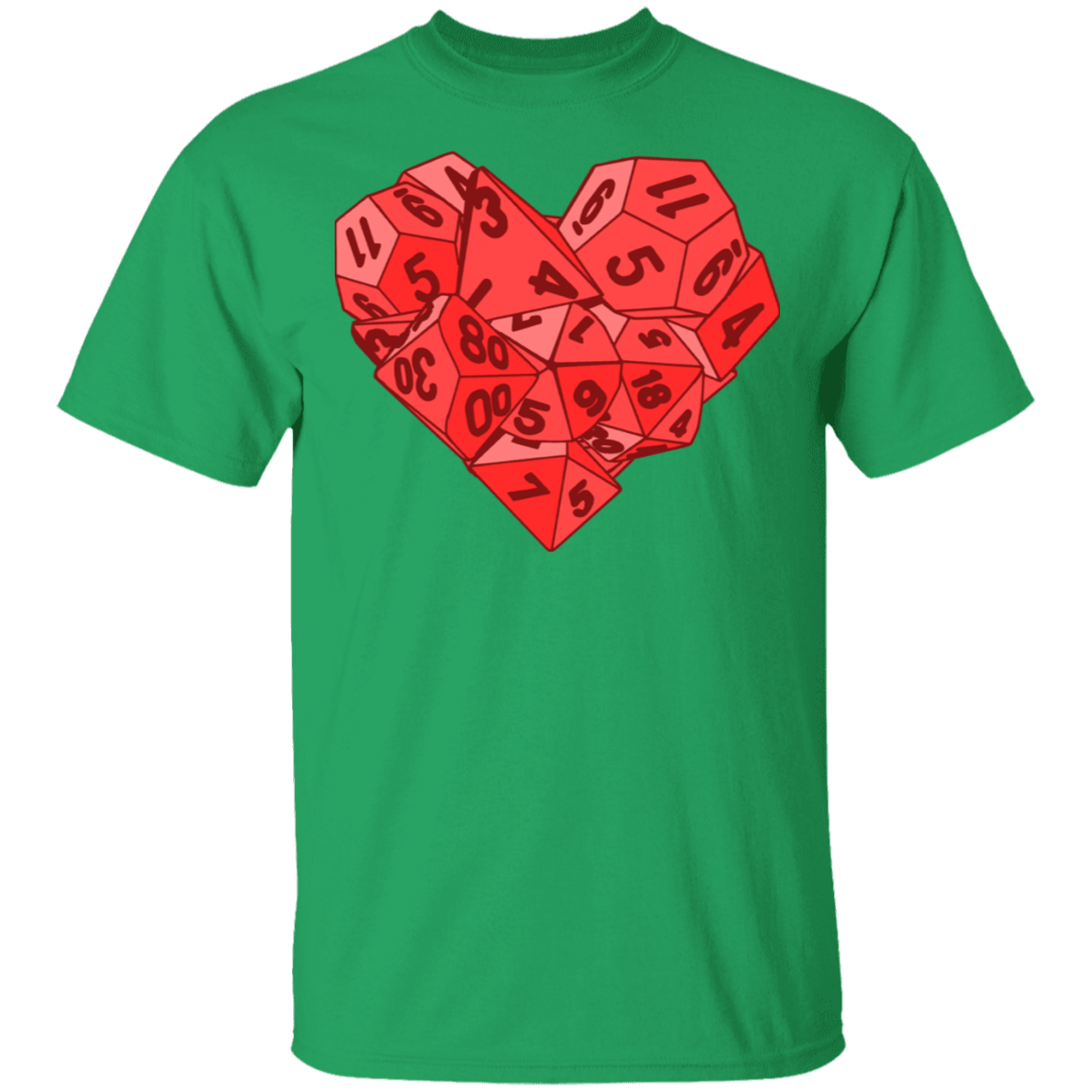 T-Shirts Irish Green / S Dice Heart T-Shirt