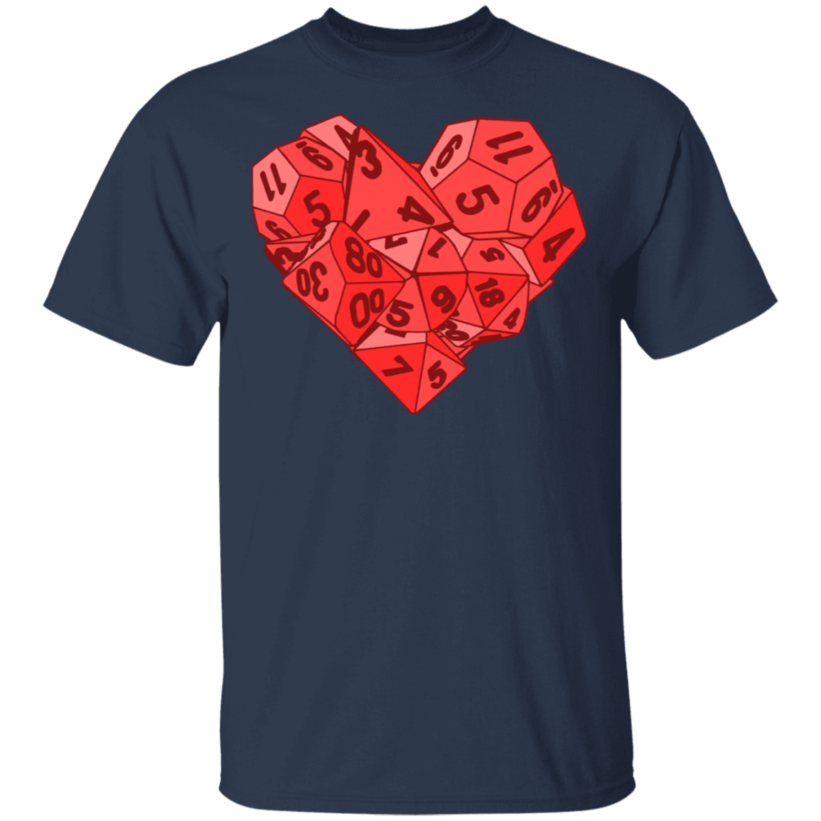 T-Shirts Navy / S Dice Heart T-Shirt