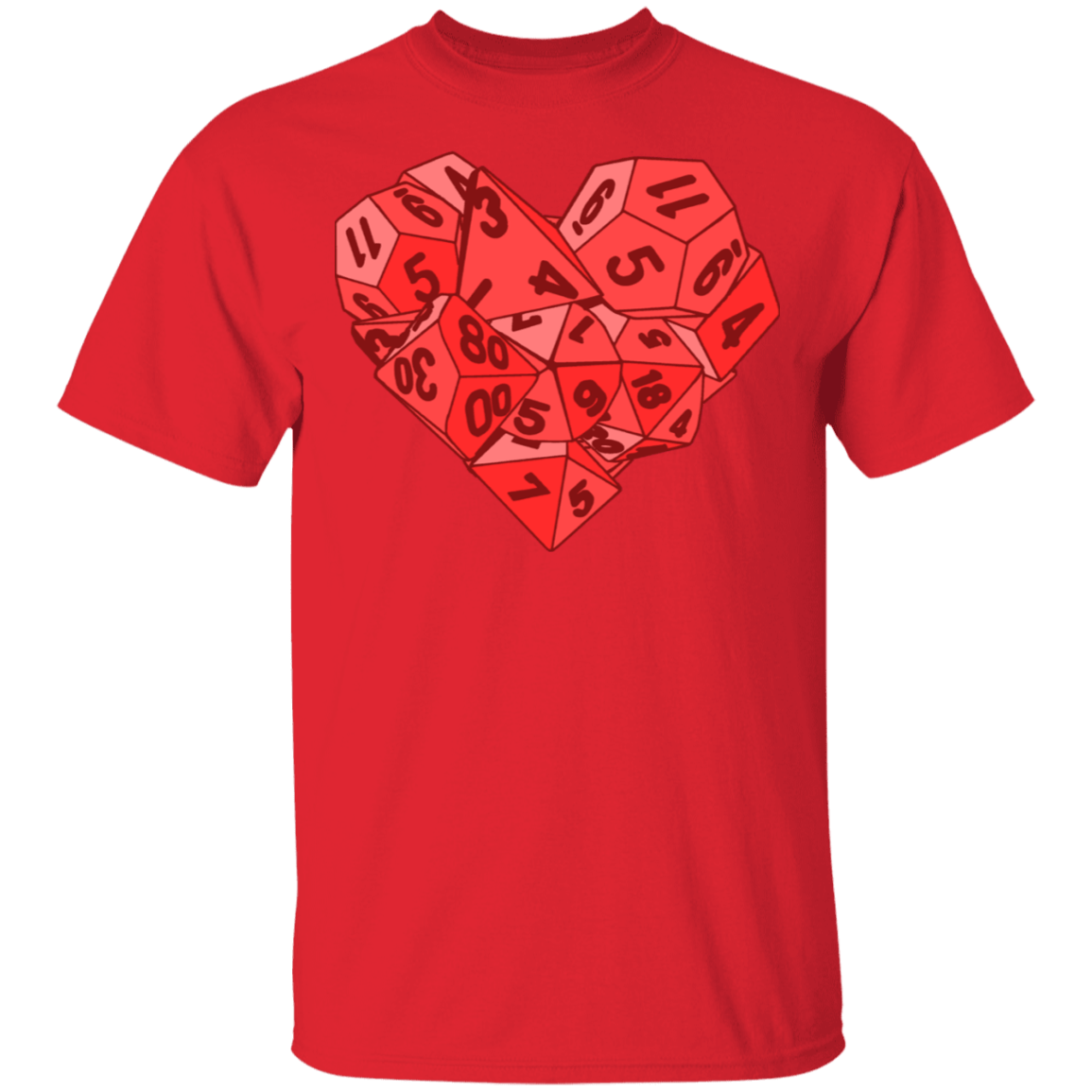 T-Shirts Red / S Dice Heart T-Shirt