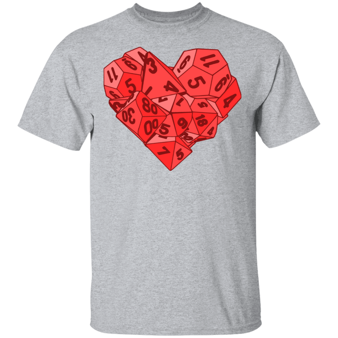 T-Shirts Sport Grey / S Dice Heart T-Shirt