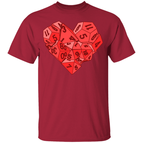T-Shirts Cardinal / YXS Dice Heart Youth T-Shirt