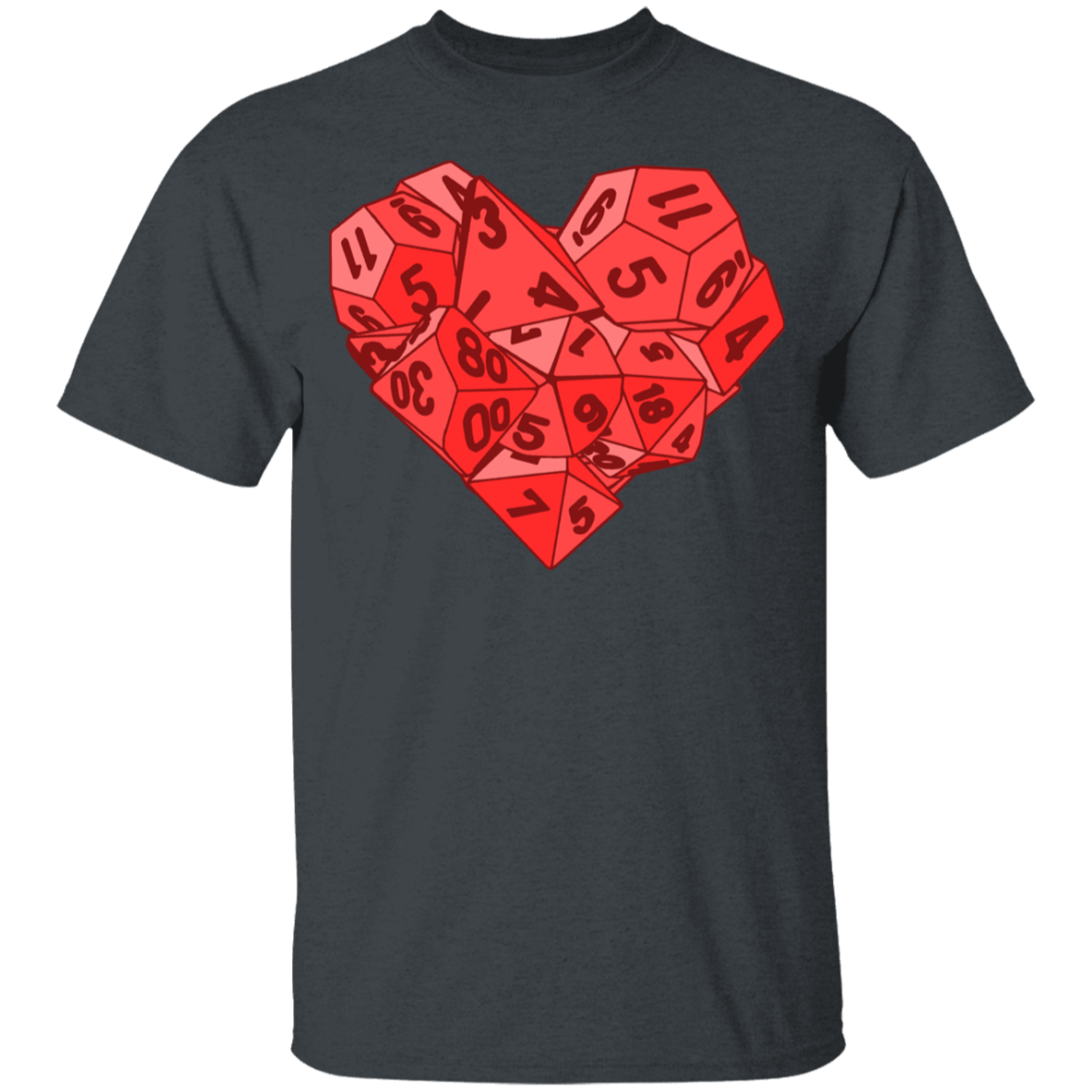 T-Shirts Dark Heather / YXS Dice Heart Youth T-Shirt