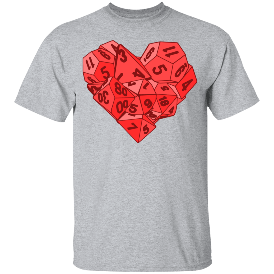 T-Shirts Sport Grey / YXS Dice Heart Youth T-Shirt