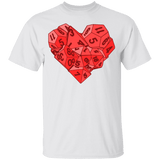 T-Shirts White / YXS Dice Heart Youth T-Shirt