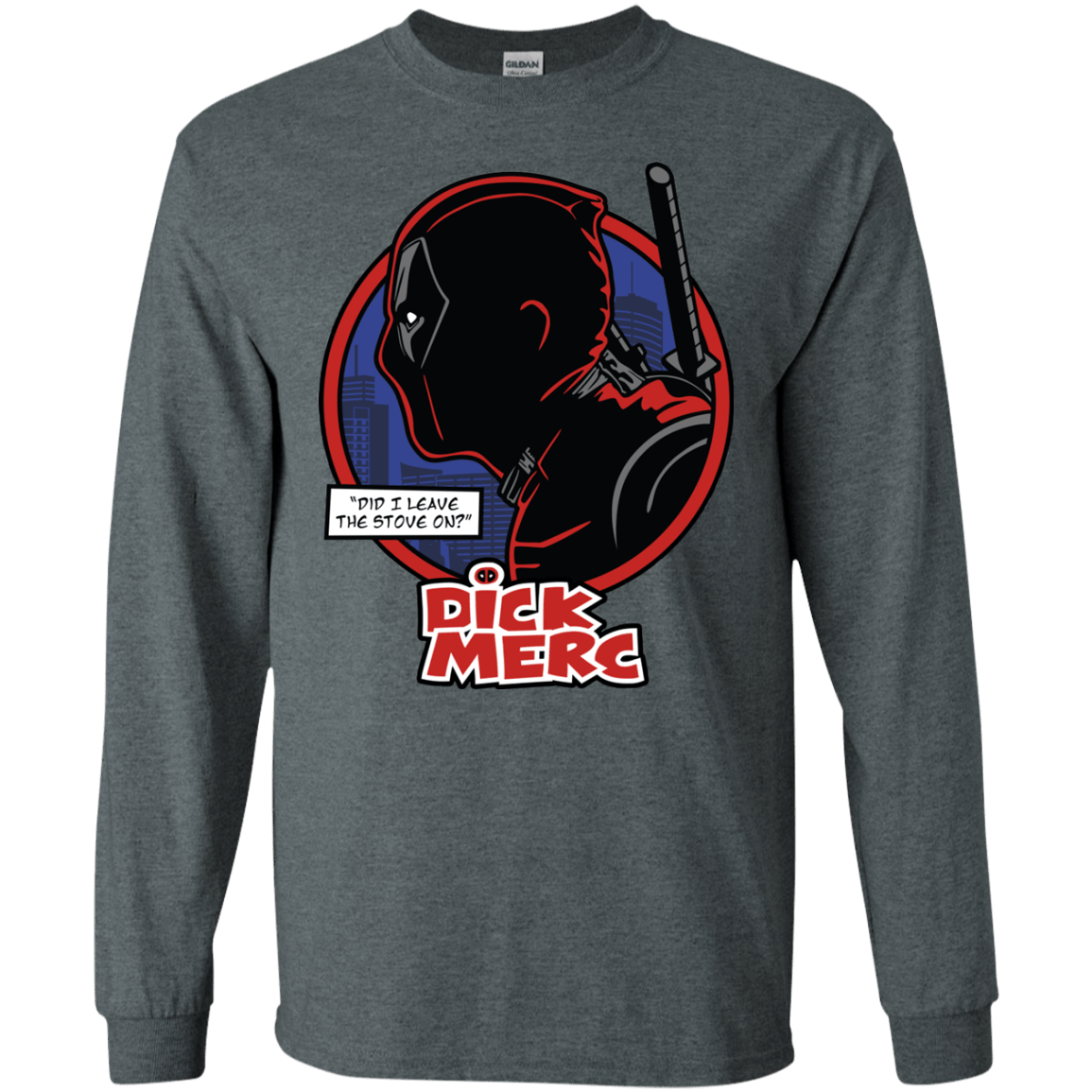 T-Shirts Dark Heather / S Dick Merc Men's Long Sleeve T-Shirt