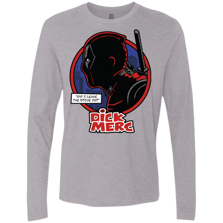 T-Shirts Heather Grey / S Dick Merc Men's Premium Long Sleeve