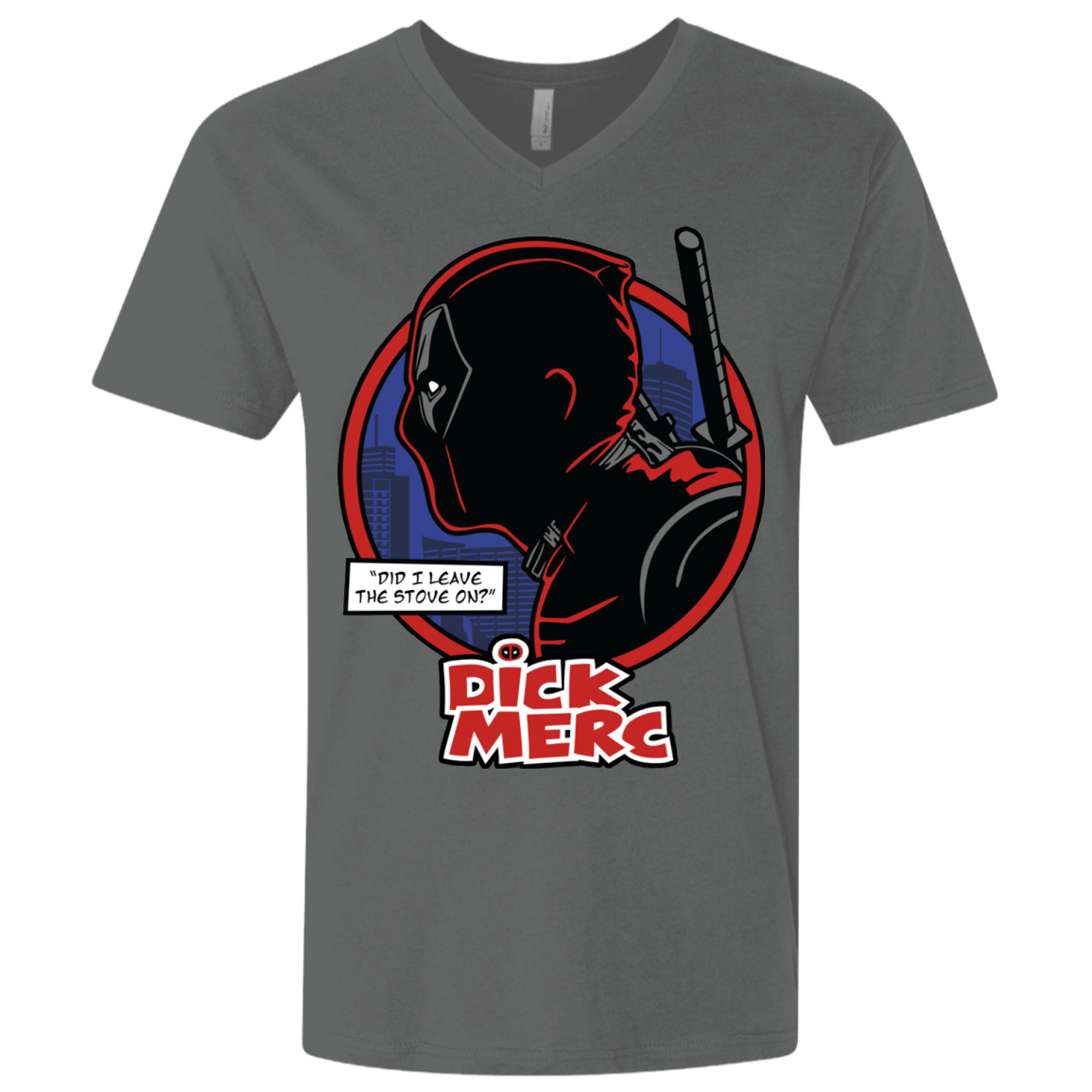 T-Shirts Heavy Metal / X-Small Dick Merc Men's Premium V-Neck