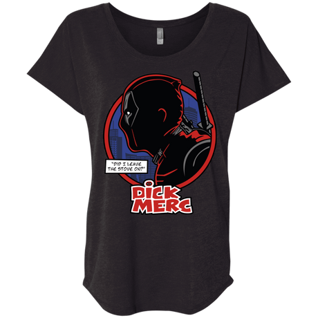 T-Shirts Vintage Black / X-Small Dick Merc Triblend Dolman Sleeve