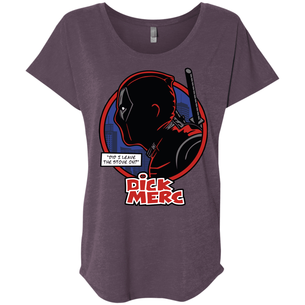 T-Shirts Vintage Purple / X-Small Dick Merc Triblend Dolman Sleeve