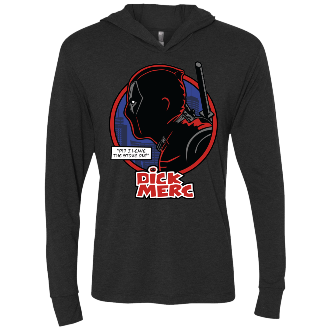 T-Shirts Vintage Black / X-Small Dick Merc Triblend Long Sleeve Hoodie Tee