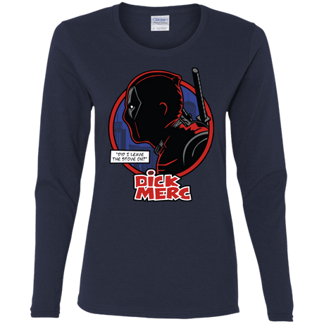 T-Shirts Navy / S Dick Merc Women's Long Sleeve T-Shirt