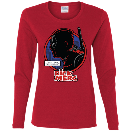 T-Shirts Red / S Dick Merc Women's Long Sleeve T-Shirt