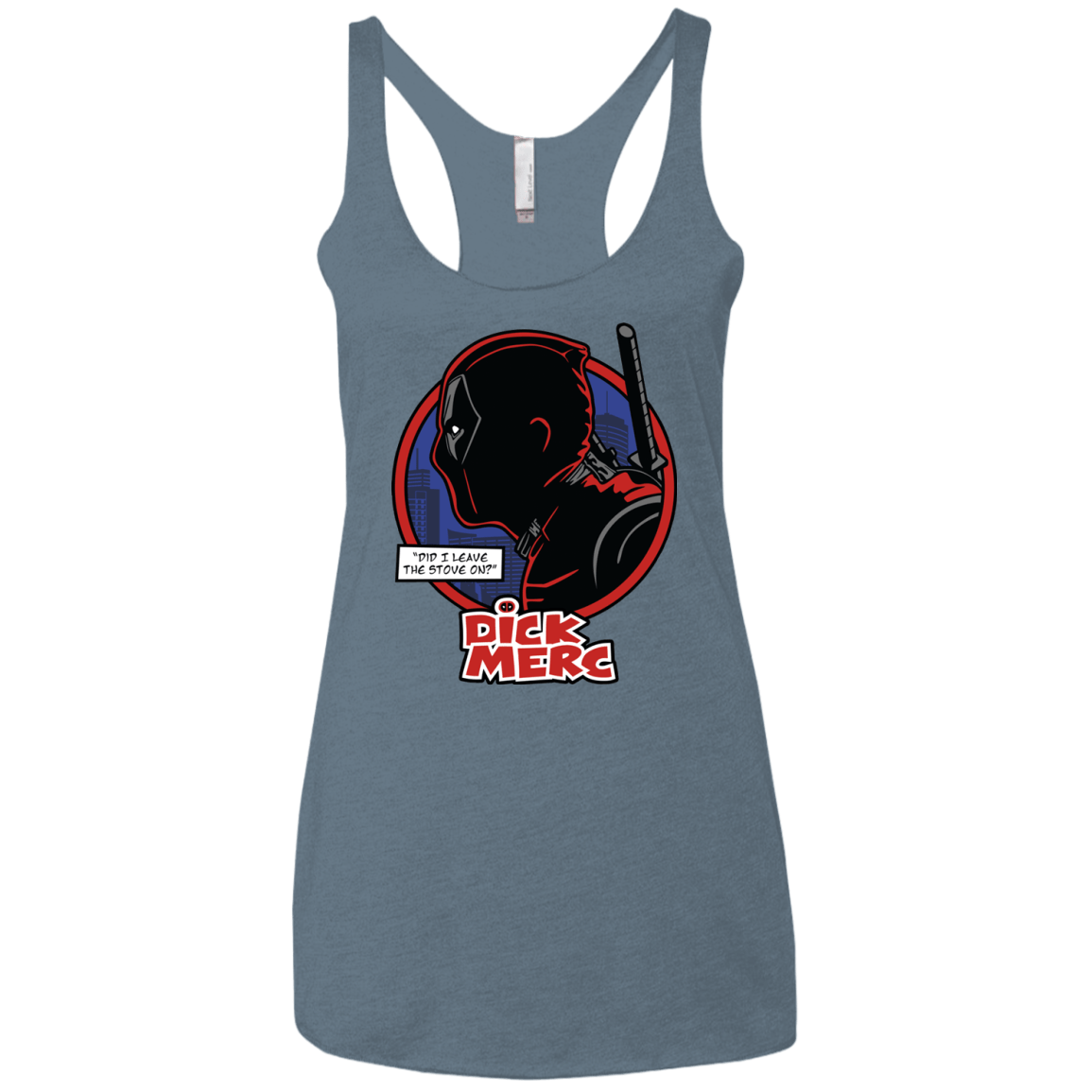 T-Shirts Indigo / X-Small Dick Merc Women's Triblend Racerback Tank