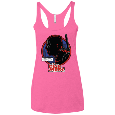 T-Shirts Vintage Pink / X-Small Dick Merc Women's Triblend Racerback Tank