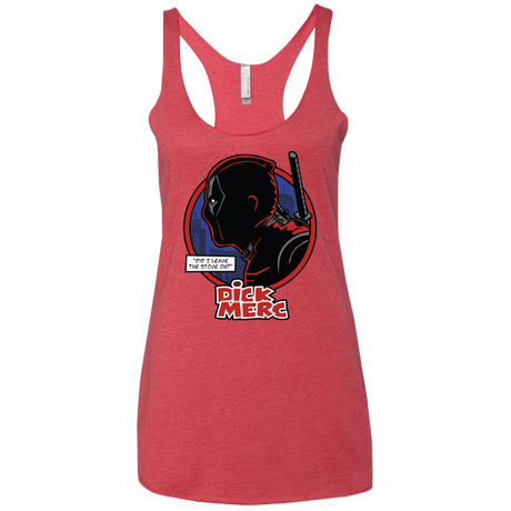 T-Shirts Vintage Red / X-Small Dick Merc Women's Triblend Racerback Tank