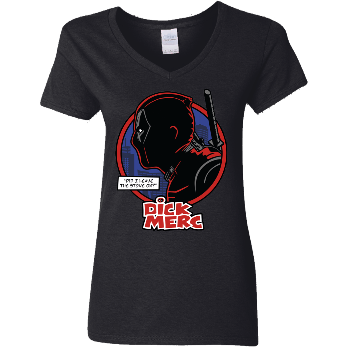 T-Shirts Black / S Dick Merc Women's V-Neck T-Shirt