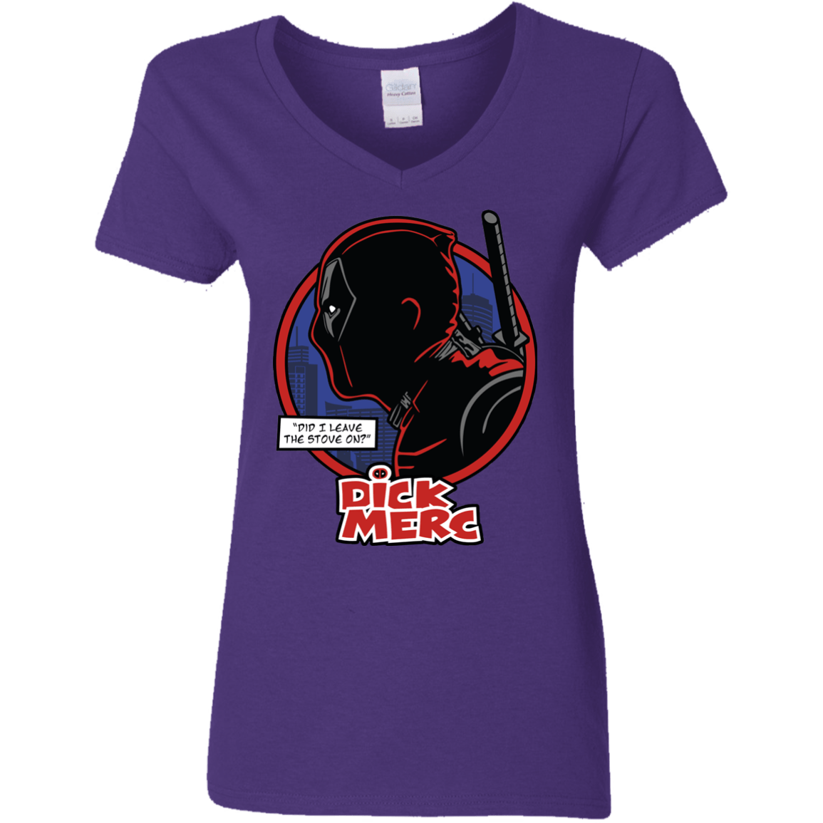 T-Shirts Purple / S Dick Merc Women's V-Neck T-Shirt