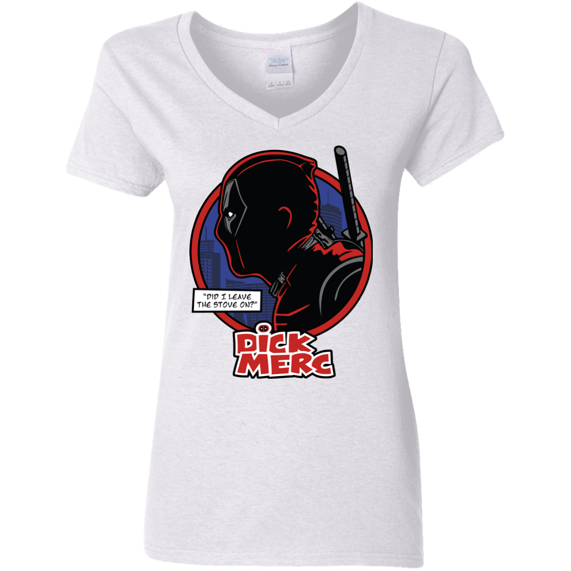 T-Shirts White / S Dick Merc Women's V-Neck T-Shirt