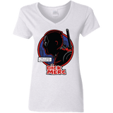 T-Shirts White / S Dick Merc Women's V-Neck T-Shirt