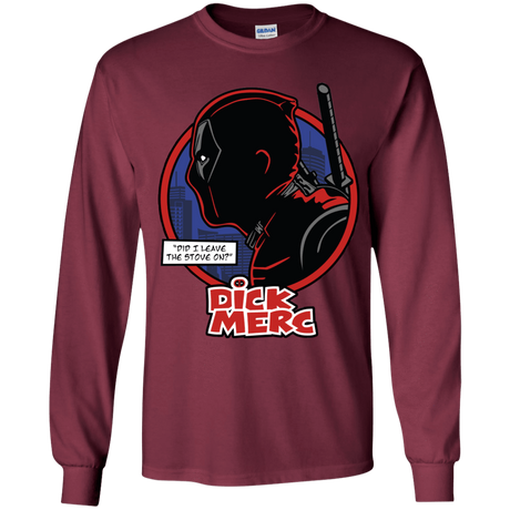 T-Shirts Maroon / YS Dick Merc Youth Long Sleeve T-Shirt