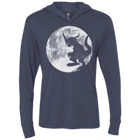 T-Shirts Vintage Navy / X-Small Digimon time Triblend Long Sleeve Hoodie Tee