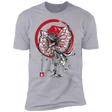 T-Shirts Heather Grey / S Dilophosaurus sumi-e Men's Premium T-Shirt