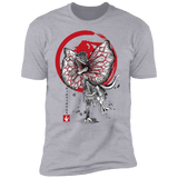 T-Shirts Heather Grey / S Dilophosaurus sumi-e Men's Premium T-Shirt